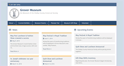 Desktop Screenshot of grovermuseum.org